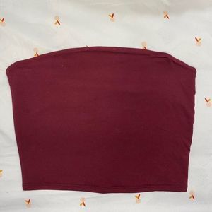 Garage Burgundy Bandeau Tube Top